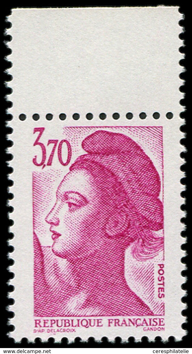 ** VARIETES - 2486b  Liberté, 3,70 Lilas-rose, SANS PHOSPHO, Bdf, TB - Neufs