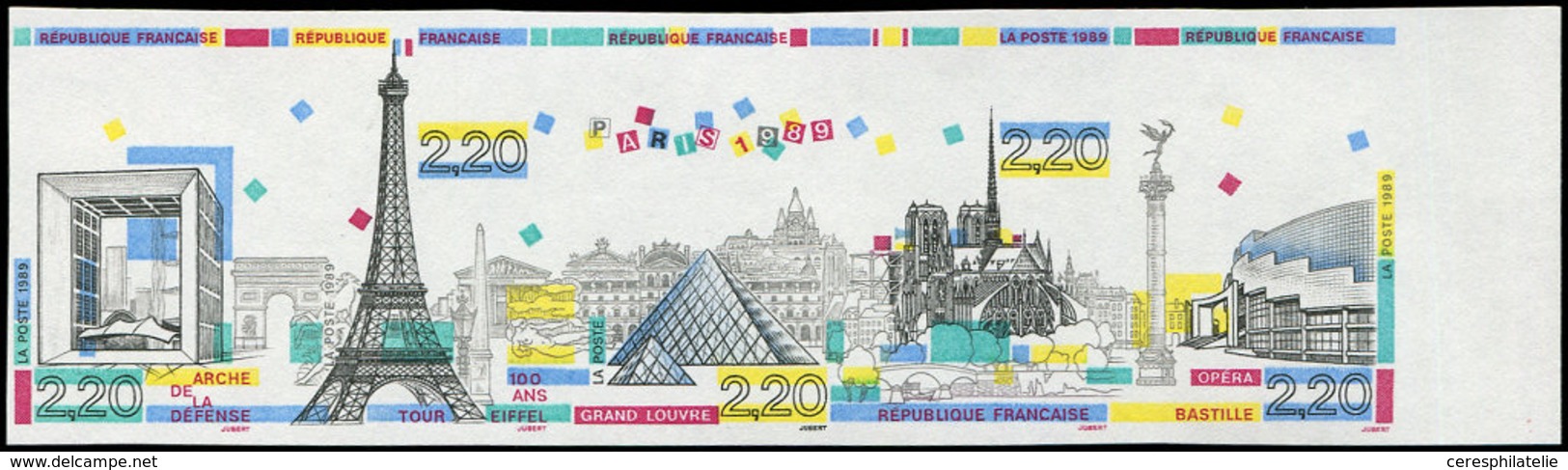 ** NON DENTELES - BC2583A Panoramas De Paris, La Bande, Bdf, TB - Non Classés