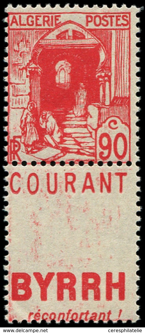 ** ALGERIE 137Aa : 90c. Rouge, DOUBLE Pub, NON EMIS, TB - Autres & Non Classés