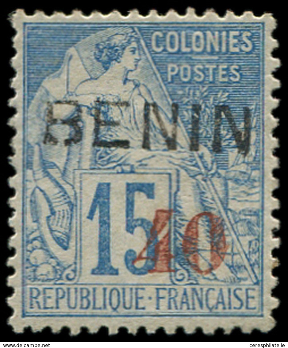 * BENIN 15 : 40 Sur 15c. Bleu, Bon Centrage, TTB. J - Autres & Non Classés