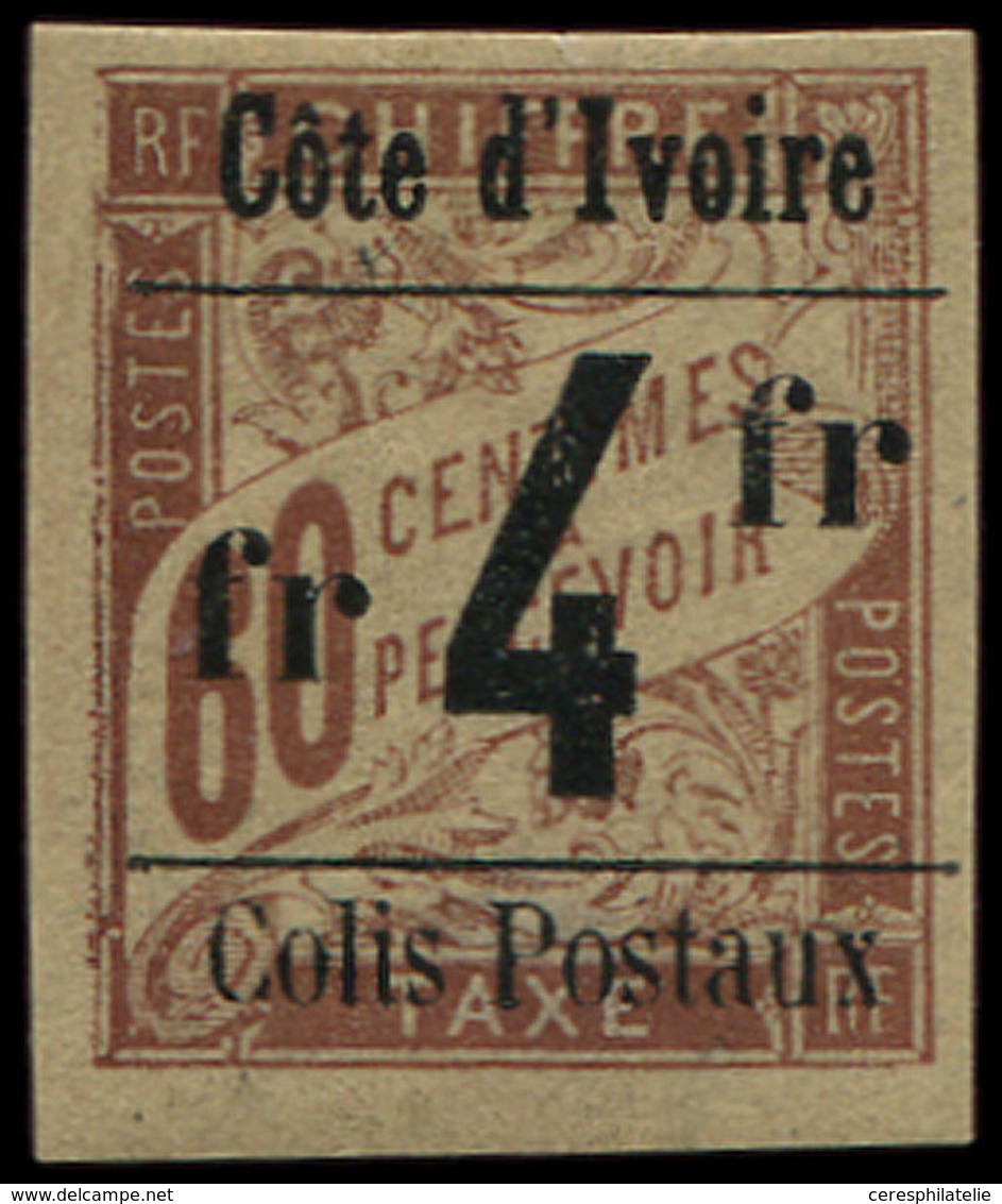 * COTE D'IVOIRE Colis Px 11 : 4f. Sur 60c. Brun Sur Chamois, T I, TB. Br - Autres & Non Classés