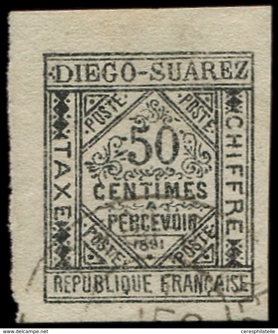 DIEGO SUAREZ Taxe 2 : 50c. Noir, Oblitéré, TB. C - Autres & Non Classés