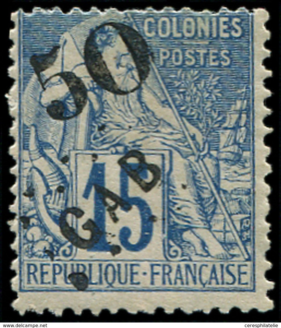 * GABON 4 : 50 Sur 15c. Bleu, TB. Br - Autres & Non Classés