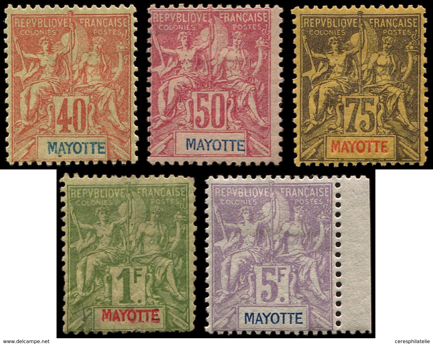 * MAYOTTE 10/14 : Type Groupe De 1892-99, N°14 Petit Bdf, TB - Autres & Non Classés