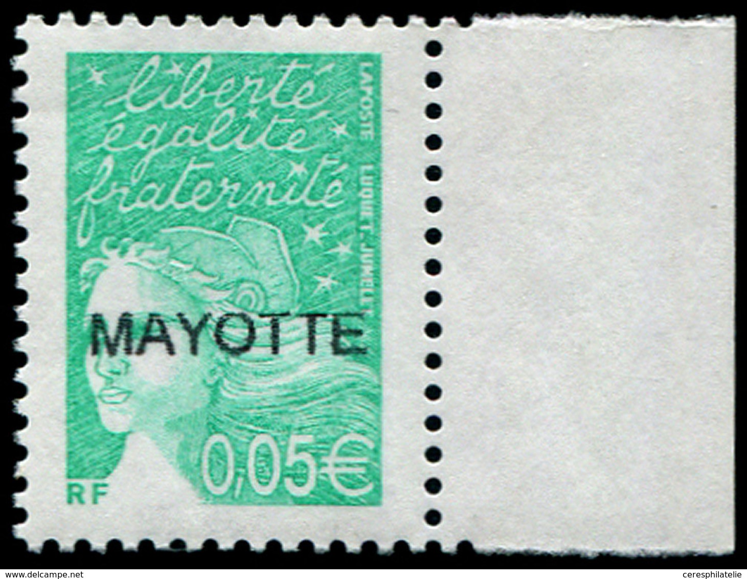 ** MAYOTTE 114a : 0,05 Vert-émeraude, Grand MAYOTTE, Bdf, TB. J - Autres & Non Classés