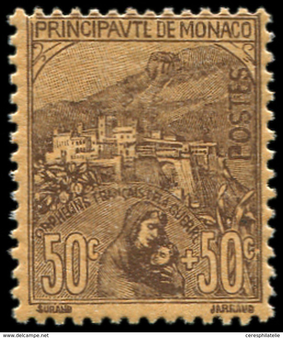 ** MONACO 31 : 50c. + 50c. Brun Sur Orange, TB - ...-1885 Préphilatélie