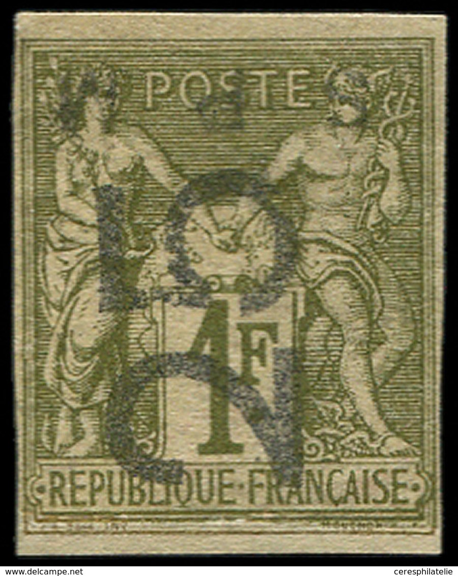 (*) SAINT PIERRE ET MIQUELON 2f : 25 Sur 1f. Olive, 25 Vertical Et SPM RENVERSE, Réparé En Bas. C - Unused Stamps