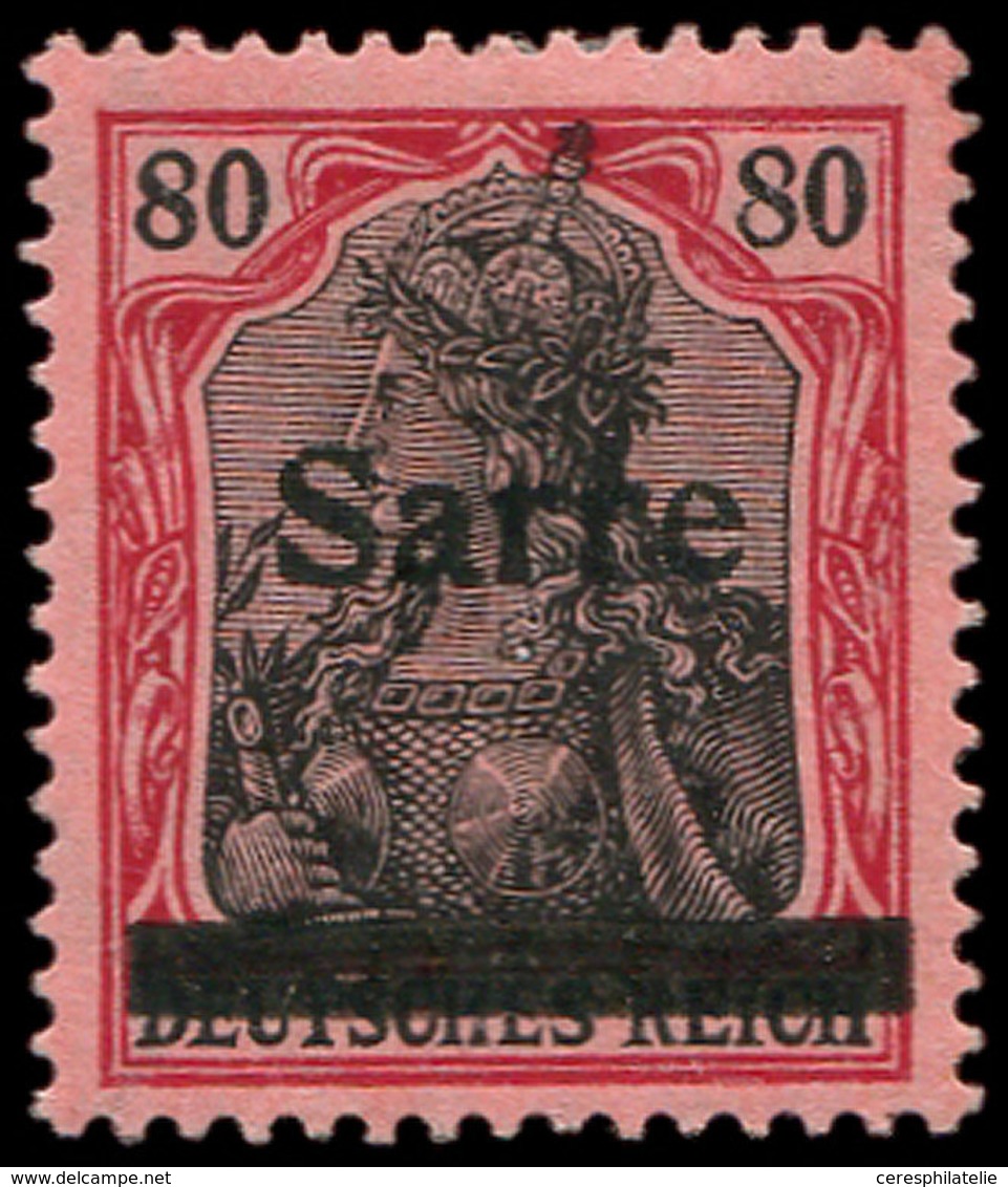 * SARRE 16 : 80p. Rouge Et Noir Sur Rose, TB - Unused Stamps
