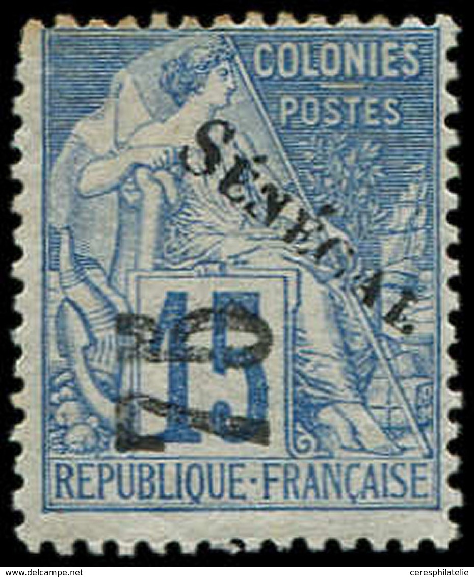 * SENEGAL 6 : 75 Sur 15c. Bleu, TB - Autres & Non Classés