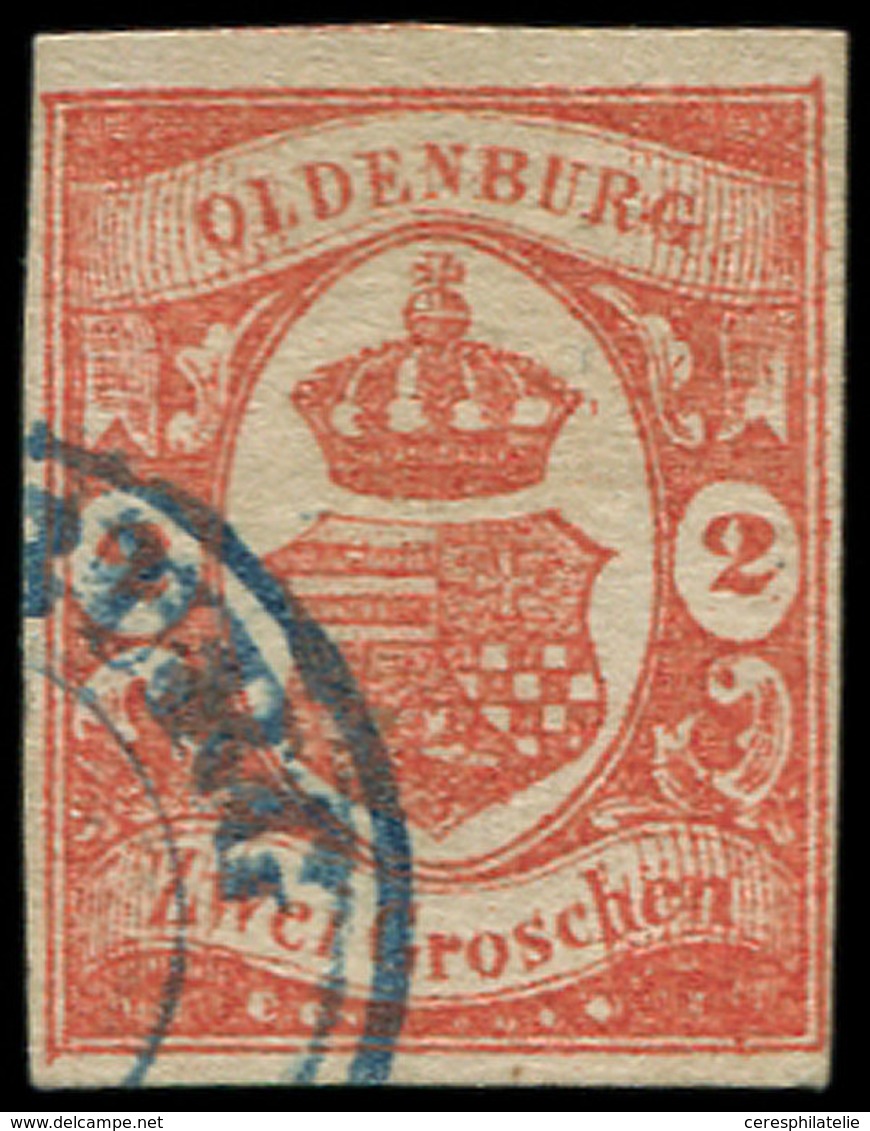 ALLEMAGNE (ANCIENS ETATS) OLDENBOURG 13 : 2g. Rouge, Obl., TB - Oldenburg