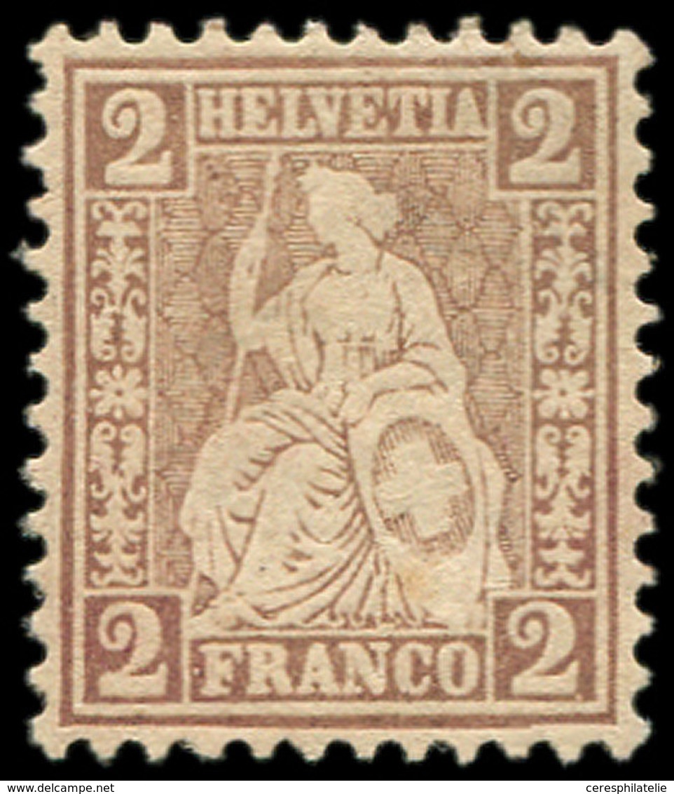 * SUISSE 42A : 2c. Brun-rouge, TB. Br - 1843-1852 Timbres Cantonaux Et  Fédéraux