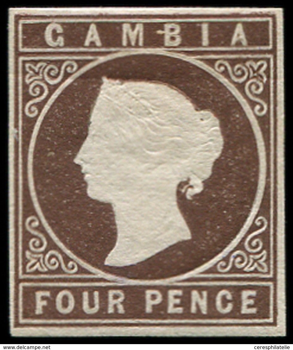 * GAMBIE 1 : 4p. Brun, TB - Gambia (...-1964)