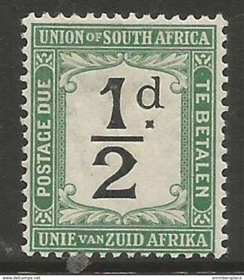 South Africa - 1915 Postage Due 1/2d MH *  SG D1  Sc J1 - Postage Due