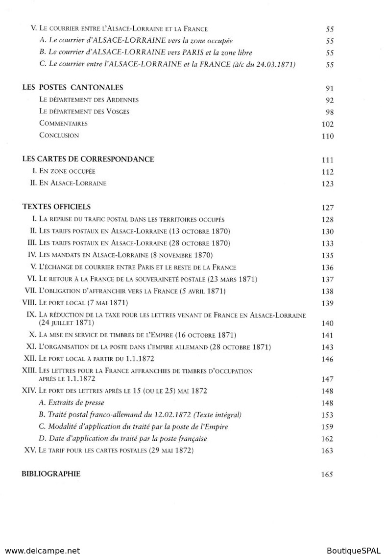 Occupation De La France Et Annexion De L'Alsace-Lorraine Par L'Allemagne - 1870 - 1872, JP Bournique, SPAL - - Filatelia E Historia De Correos