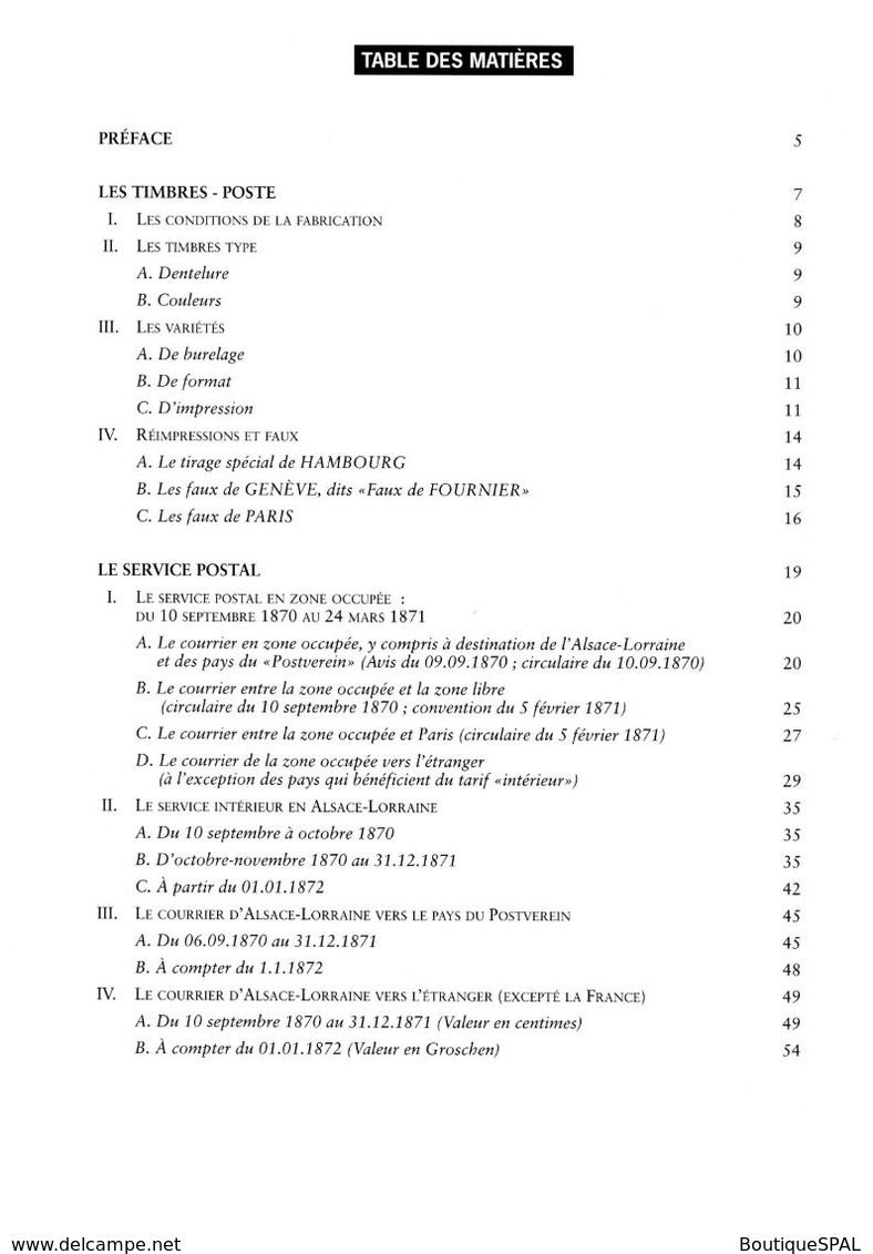 Occupation De La France Et Annexion De L'Alsace-Lorraine Par L'Allemagne - 1870 - 1872, JP Bournique, SPAL - - Handbooks