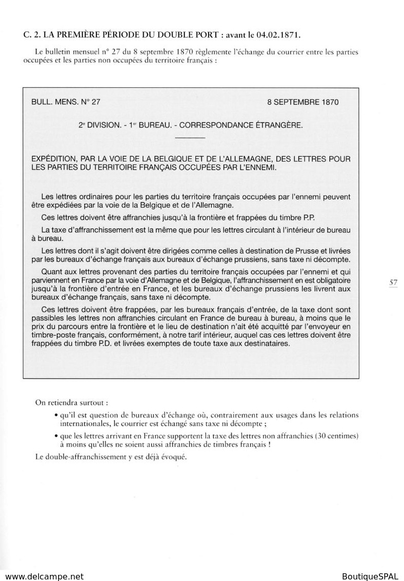 Occupation de la France et annexion de l'Alsace-Lorraine par l'Allemagne - 1870 - 1872, JP Bournique, SPAL -