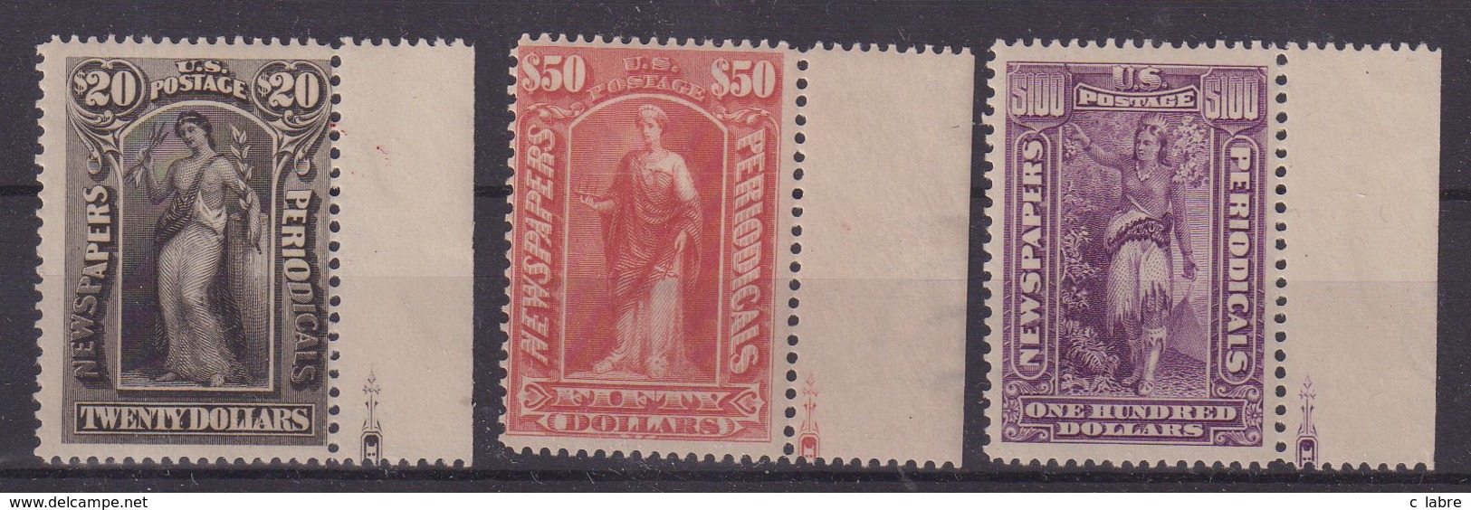 ETATS-UNIS : JOURNAUX . N° 51/53 . ** . BDF . 1897 . - Unused Stamps