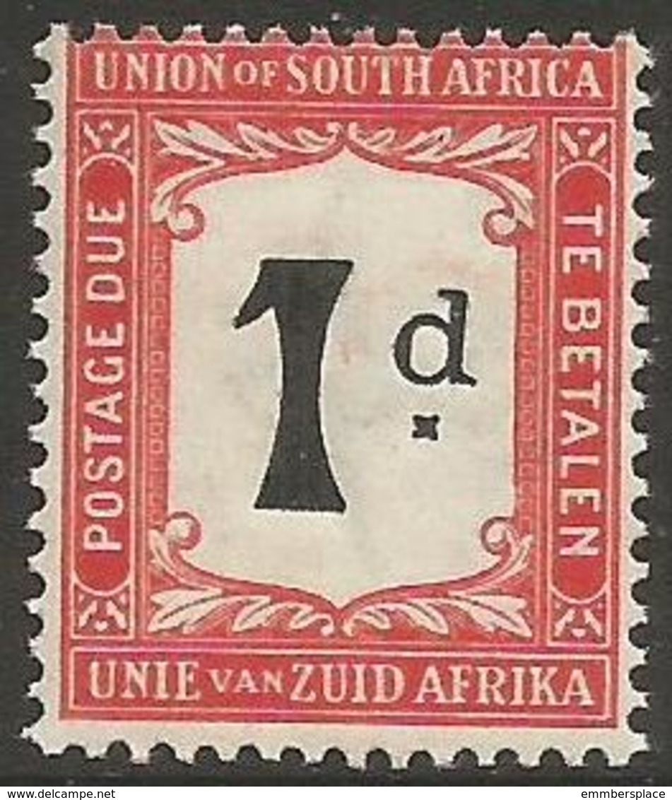 South Africa - 1915 Postage Due 1d MLH *  SG D2  Sc J2 - Timbres-taxe