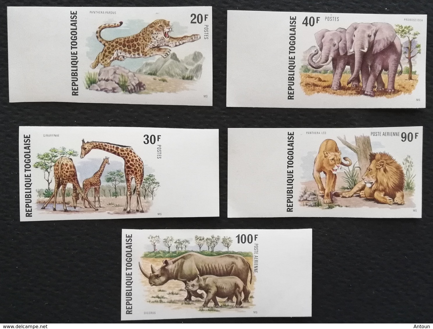 TOGO 1974  Wild Animals Of West Africa IMPERF. With Margin - Togo (1960-...)