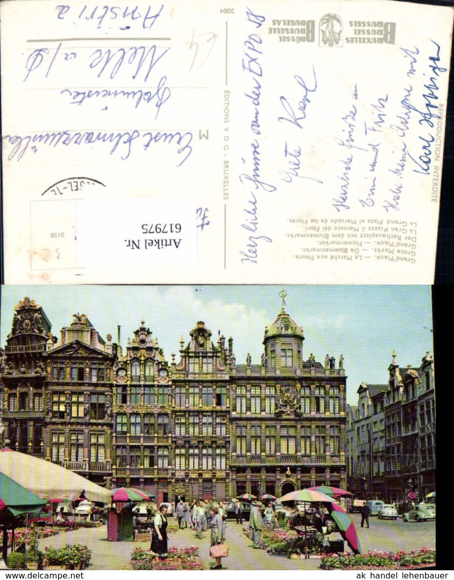 617975,Bruxelles Br&uuml;ssel Grand Place Rathausplatz Blumenmarkt Belgium - Sonstige & Ohne Zuordnung