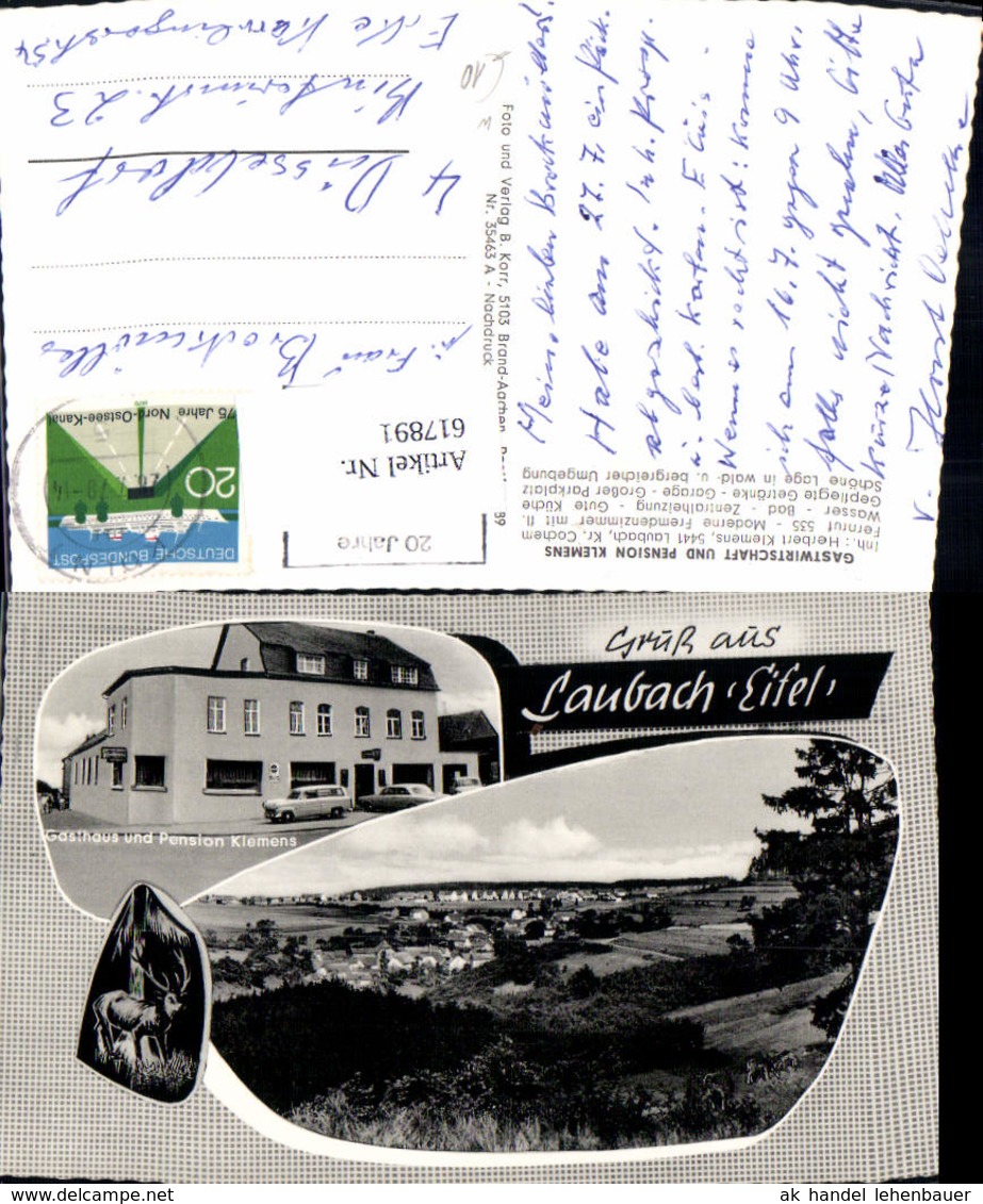 617891,Mehrbild Ak Laubach Eifel Gasthaus U. Pension Klemens - Sonstige & Ohne Zuordnung