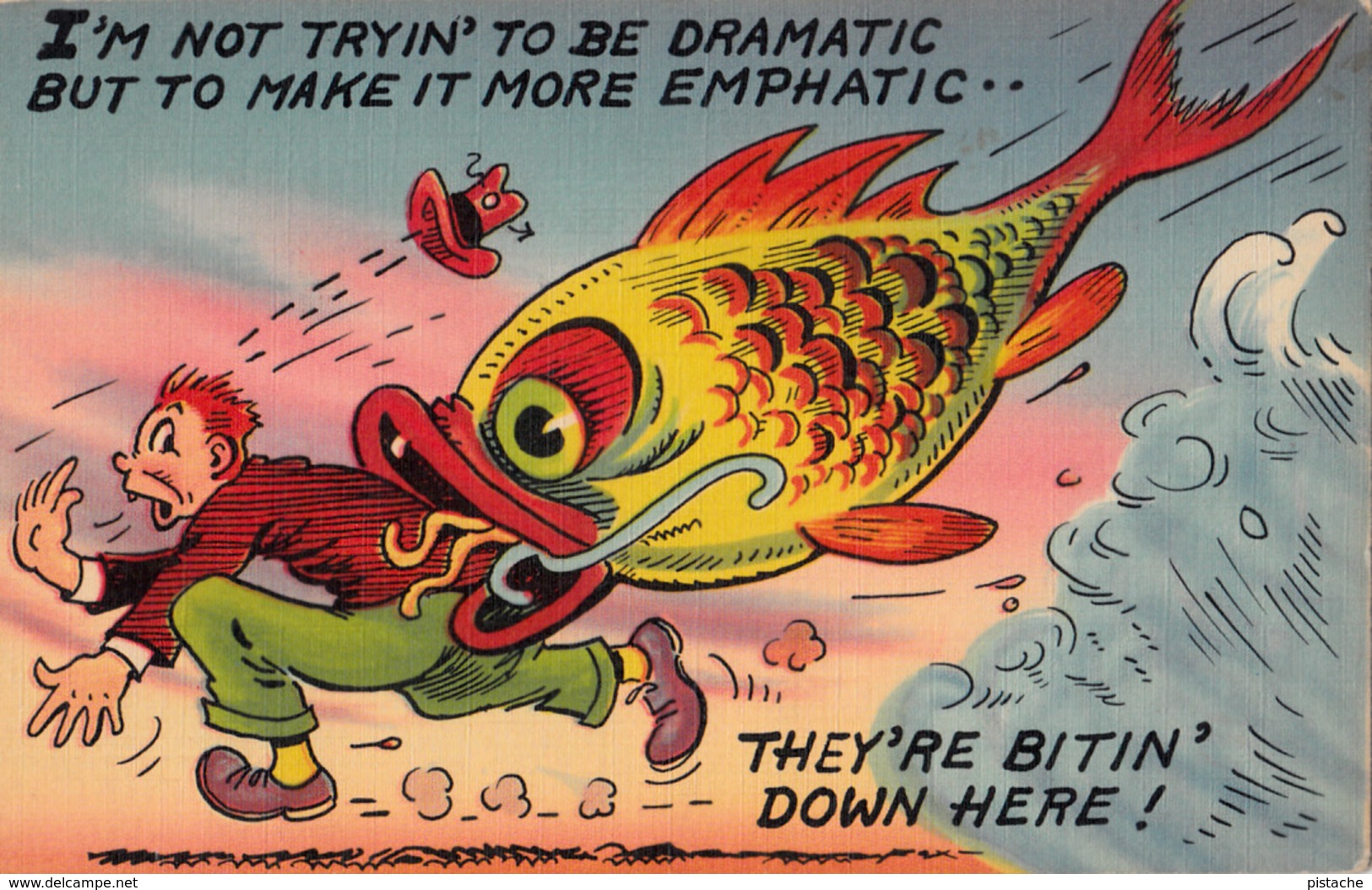 Comics Humor Comic Comique Humour - Fish Biting My Ass - By Nyce No. 81122 - 2 Scans - Humour