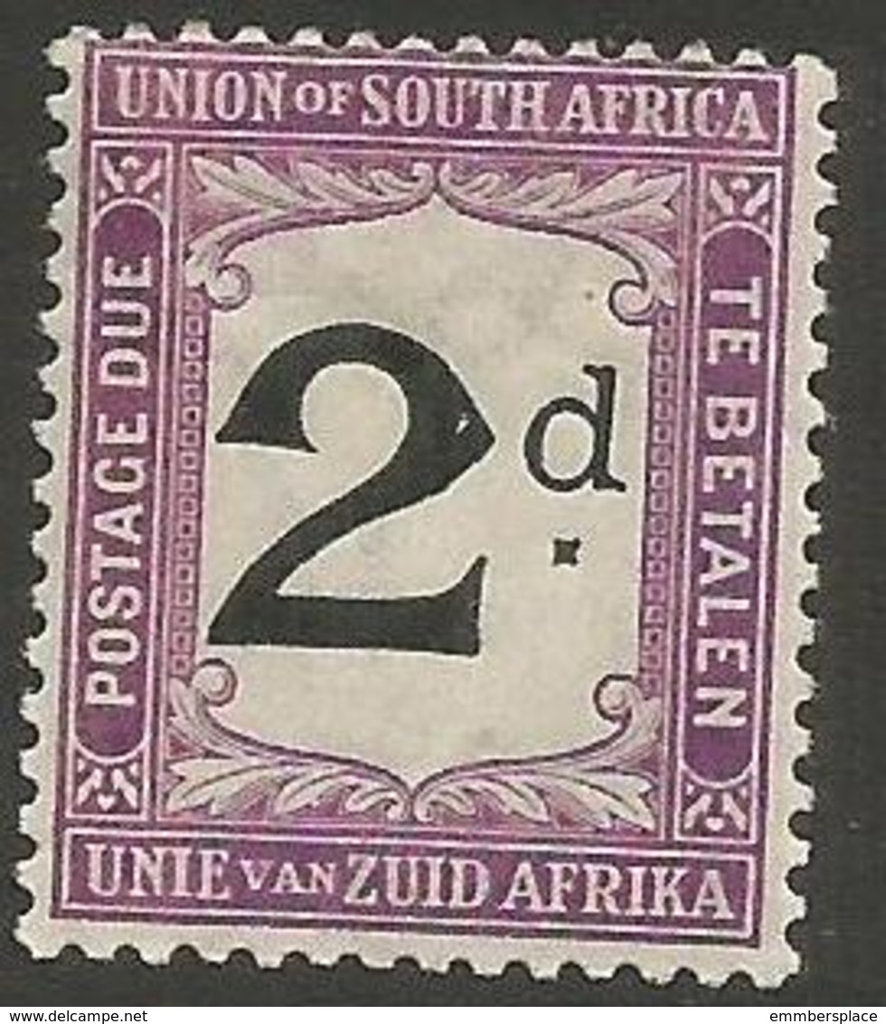 South Africa - 1914 Postage Due 2d MLH *  SG D3  Sc J3 - Portomarken