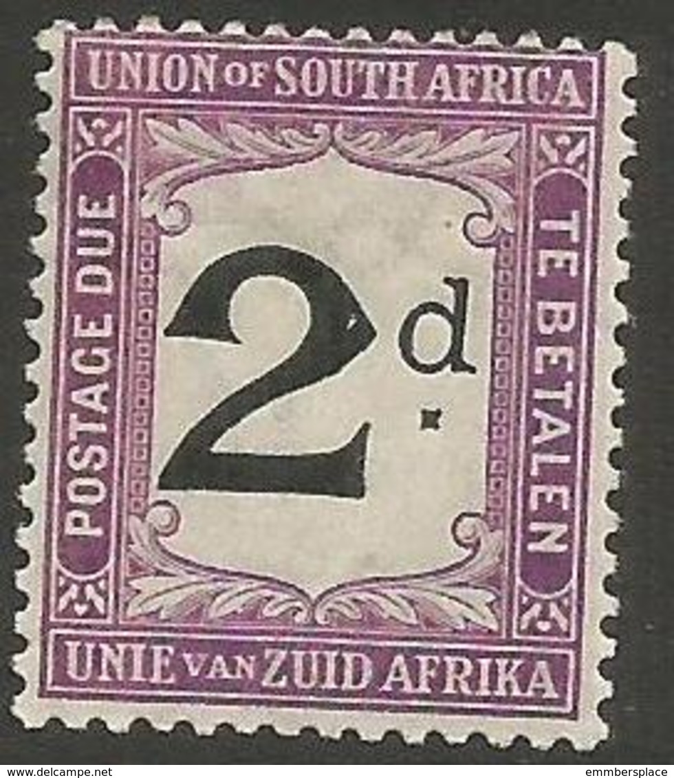 South Africa - 1914 Postage Due 2d MLH *  SG D3  Sc J3 - Postage Due