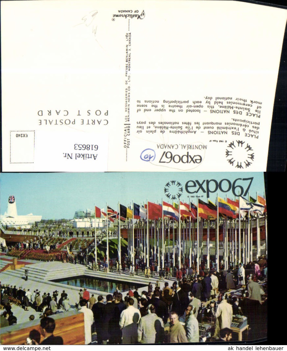 618653,Montreal Expo 1967 Place Des Nations Ausstellung Canada - Ohne Zuordnung