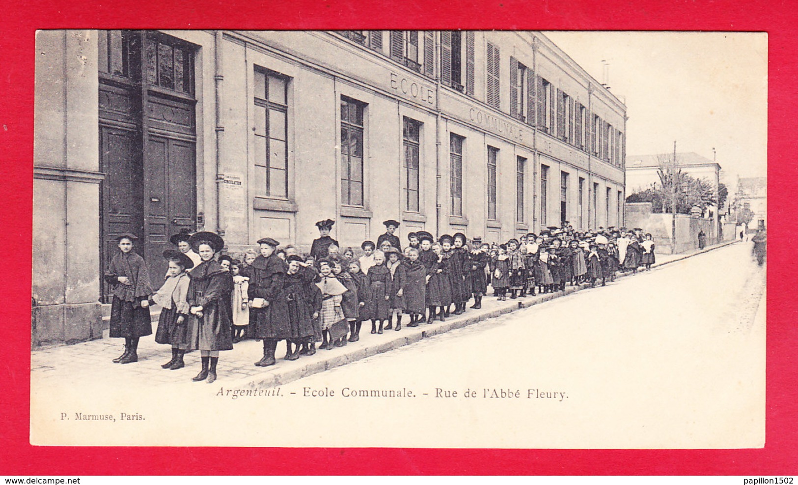 F-95-Argenteuil-11D02  école Communale, Rue De L'Abbé Fleury, Belle Animation, Cpa - Argenteuil