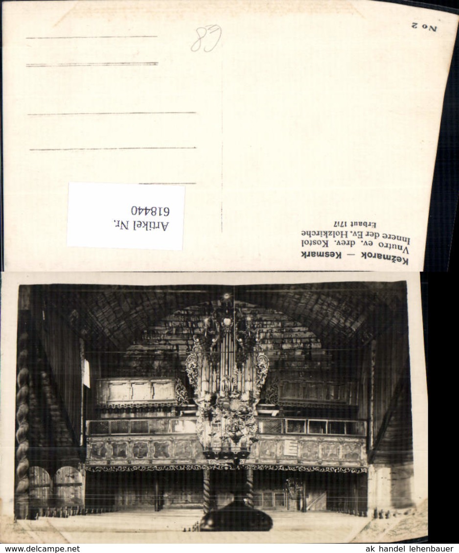 618440,Kezmarok Kesmark Vnutro Ev. Drev. Kostol Innere Holzkirche Slovakia - Slovakia