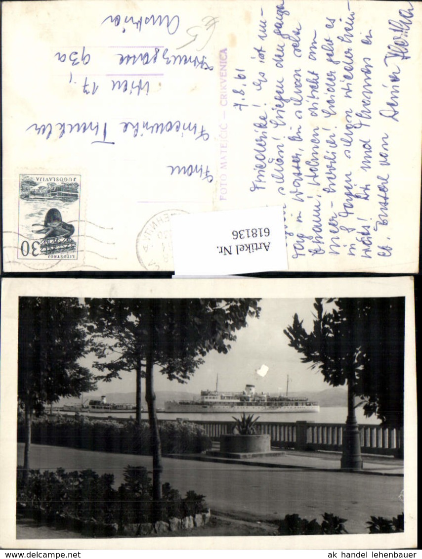 618136,Foto Ak Crikvenica Schiff Dampfer Croatia - Kroatien