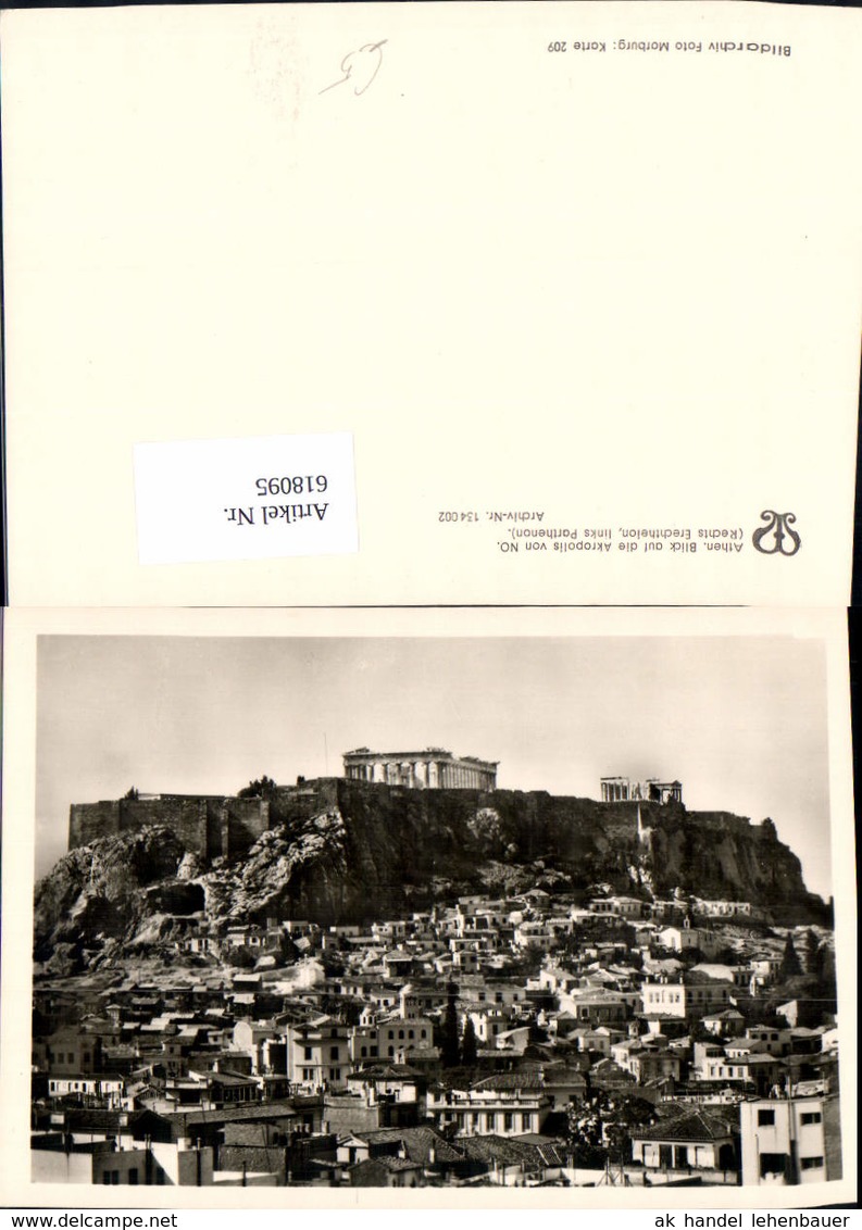 618095,Athen Blick Auf Akropolis V. Norden Greece - Griechenland