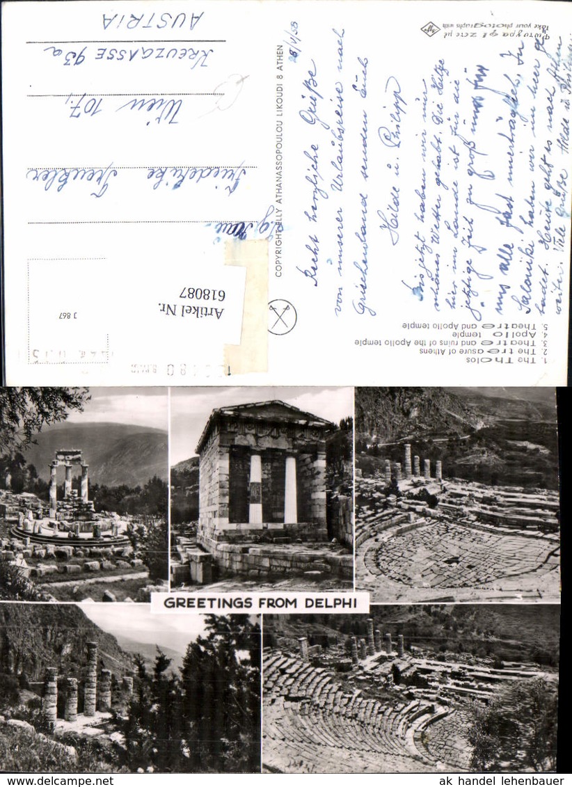 618087,Mehrbild Ak Delphi Tempel Ruine The Tholos Apollo Temple Greece - Griechenland