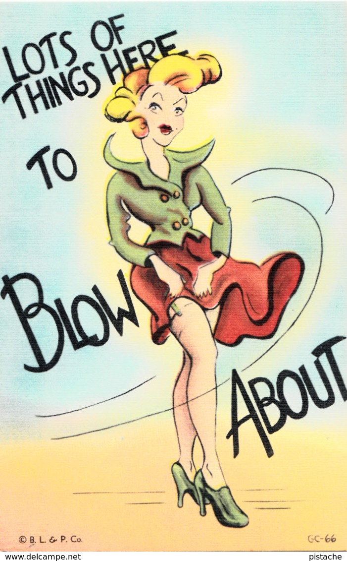 Comics Humor Comic Comique Humour - Sexy Lady - Lots Of Things To Blow About - 2 Scans - Humour