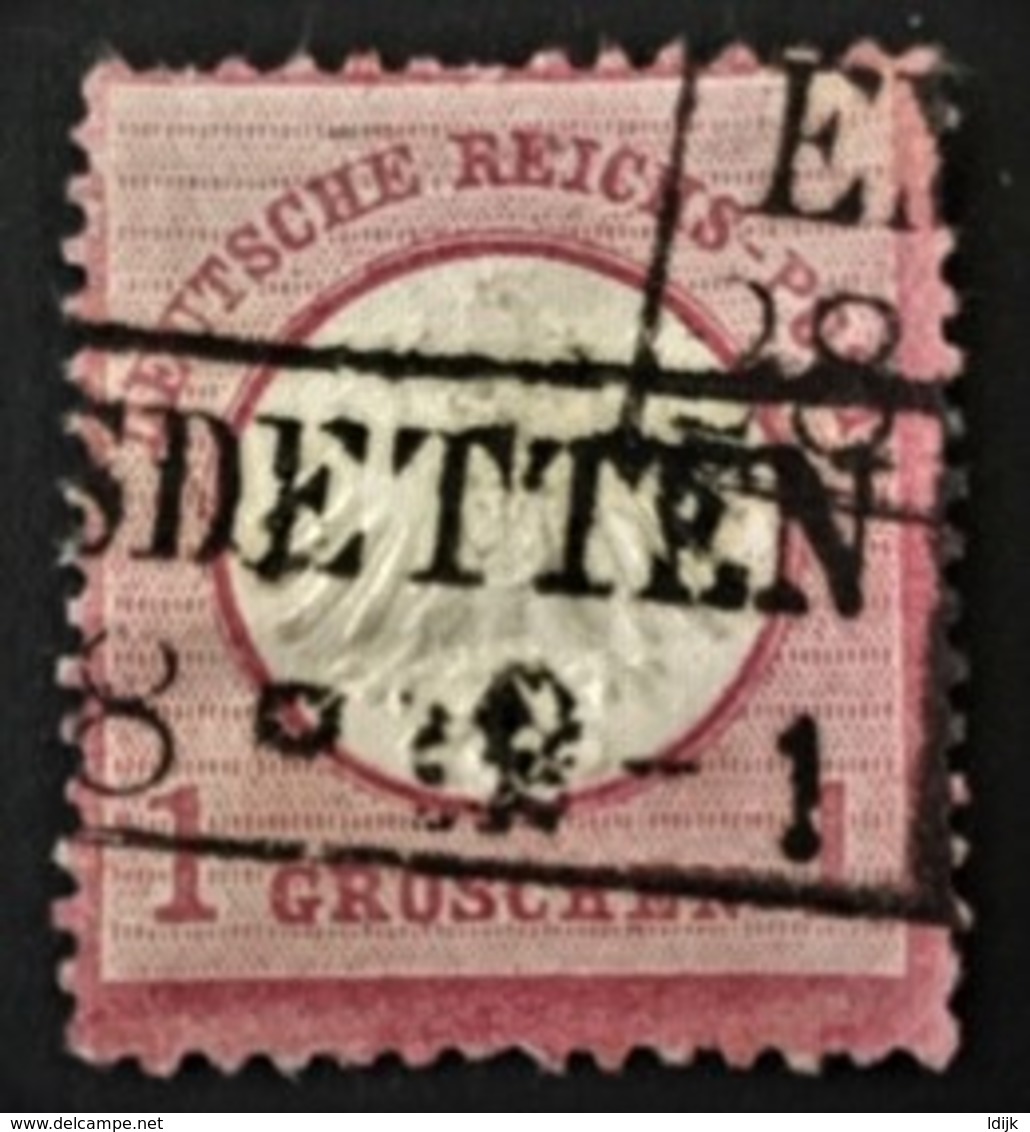 1872 Adler Mit Kleinem Brustschild Mi. 4 Kastenstempel Emsdetten - Gebraucht