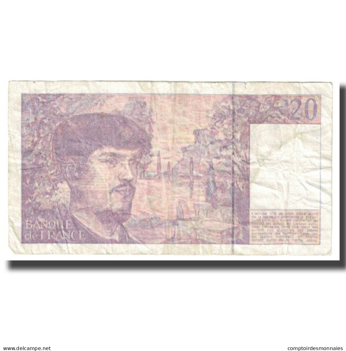 France, 20 Francs, Debussy, 1993, TB, Fayette:66bis.5, KM:151g - 20 F 1980-1997 ''Debussy''