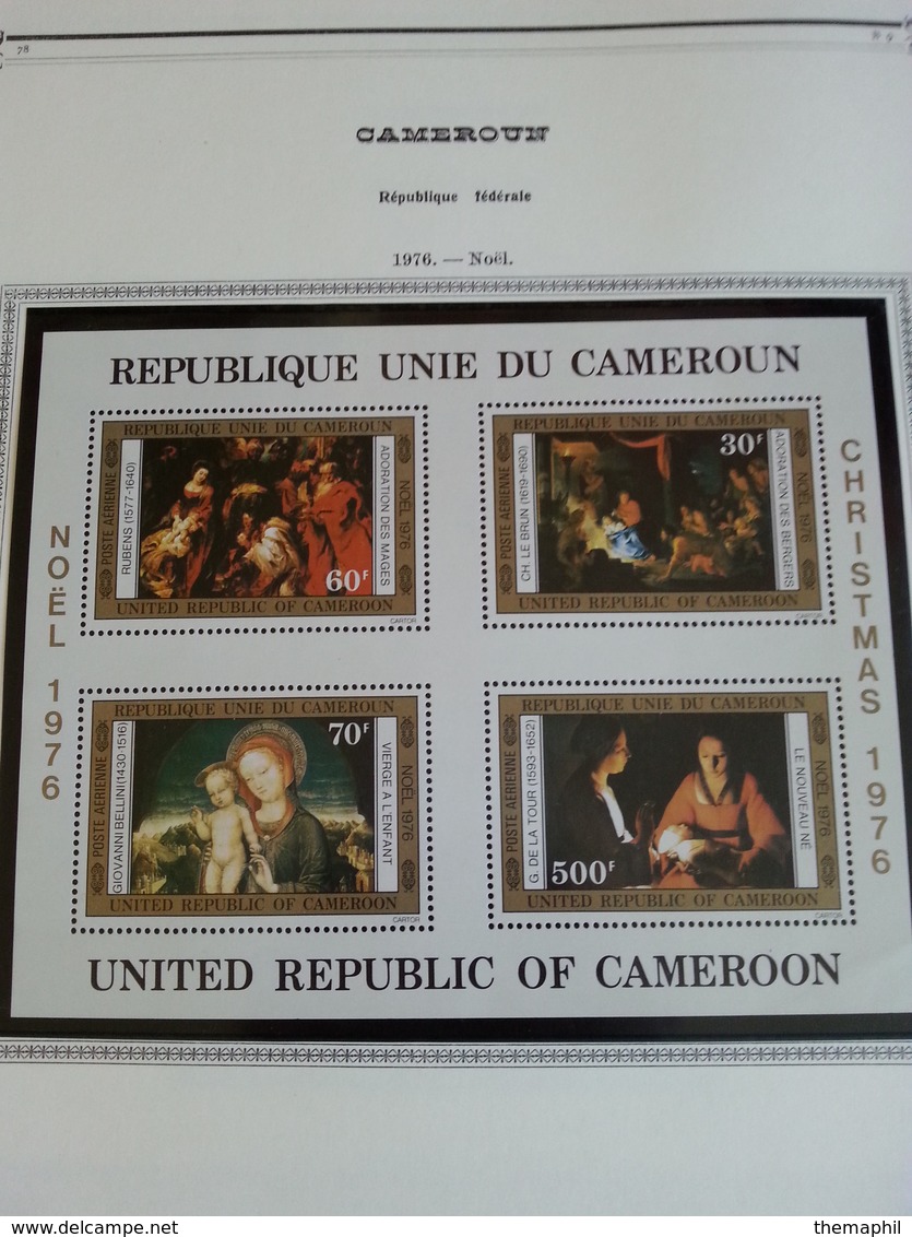 lot n° 610 CAMEROUN avant et apres independance ,collection sur page d'album neufs**  . , fermé du 4 juill au 19 aout