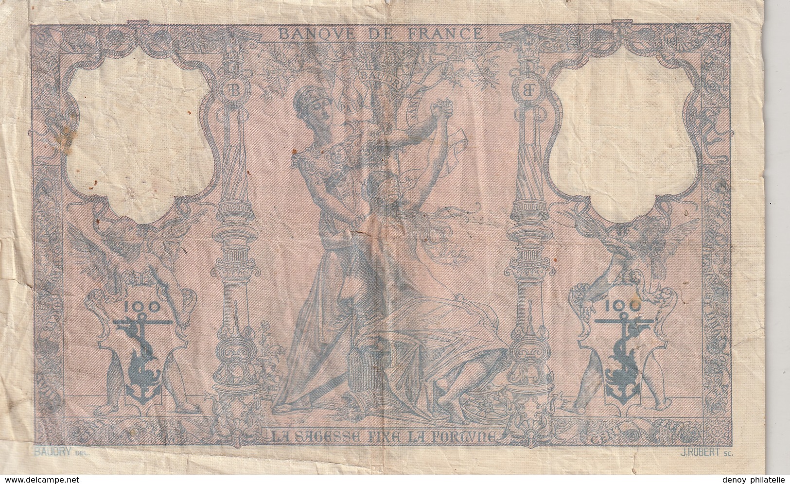 Billet De  100 Francs Bleu Et Rose Du 11 07 1908  Ref F21 23 Beau A Trés Beau - 100 F 1888-1909 ''Bleu Et Rose''