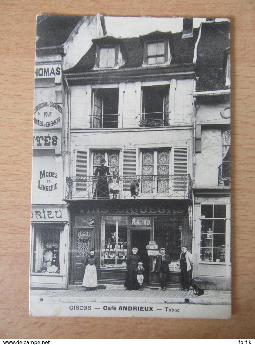 Gisors (Eure) - Café Andrieux - Carte Animée, Non-circulée - Achat Immédiat - Gisors