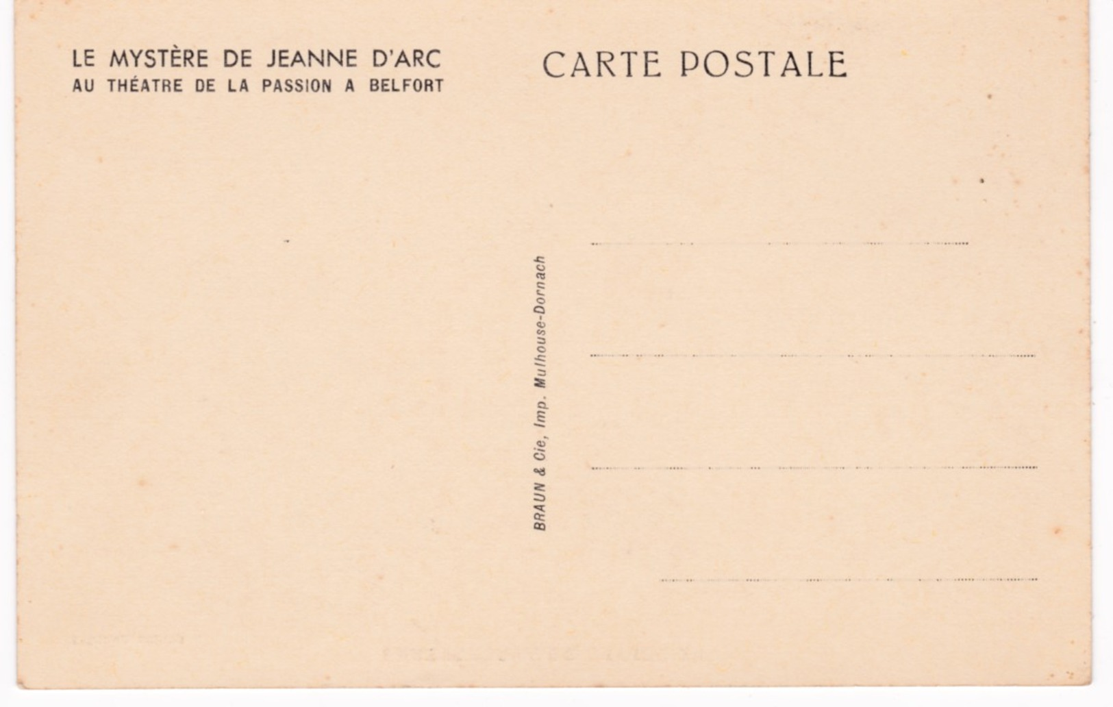 90 -  LE MYSTERE DE JEANNE D'ARC Au Théâtre De La Passion à BELFORT - Le Départ De Vaucouleurs - Théâtre