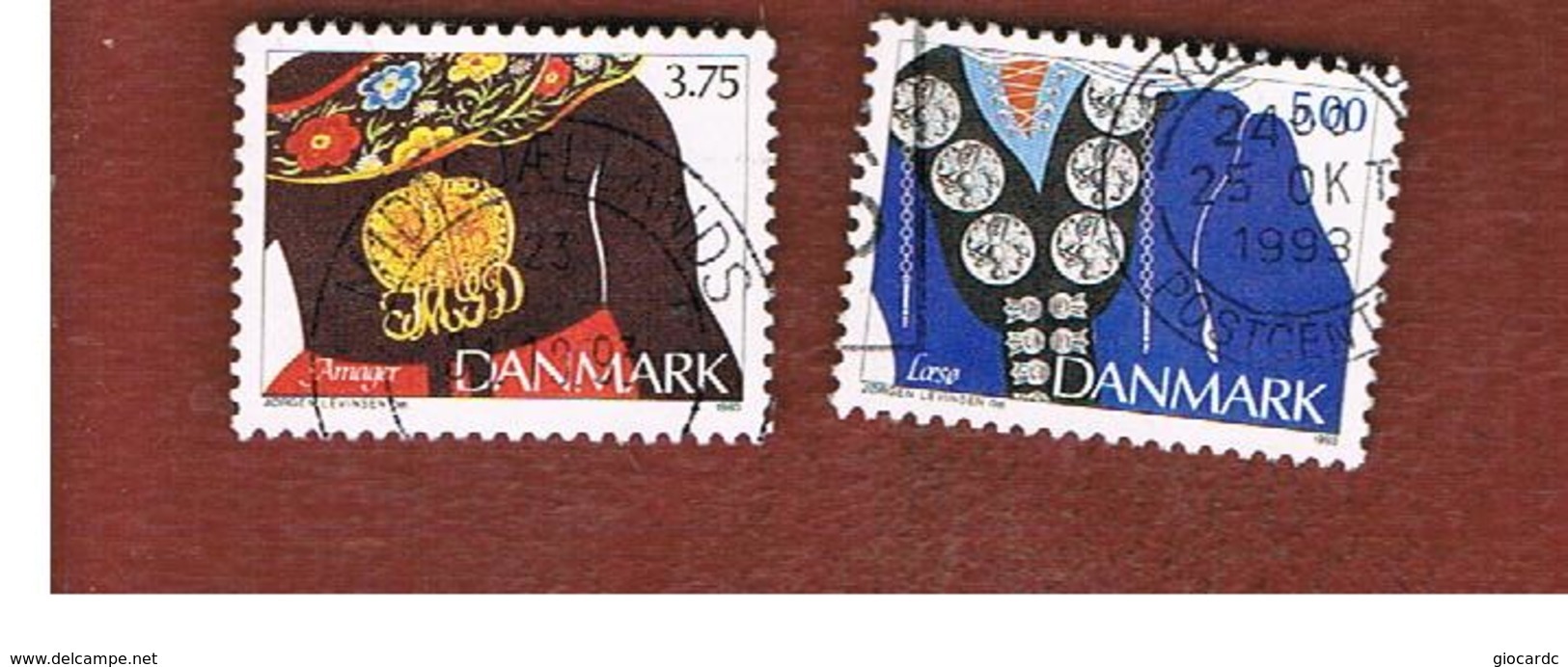 DANIMARCA (DENMARK)  -   SG 1013.1014  -  1993 TRADITIONAL JEWELLERY - USED ° - Usati