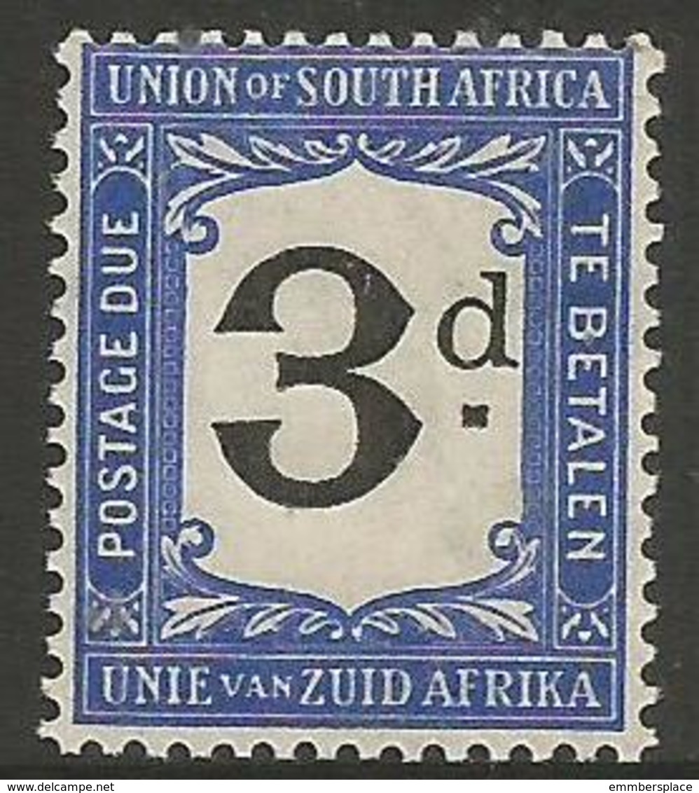 South Africa - 1915 Postage Due 3d MLH *  SG D4  Sc J4 - Timbres-taxe