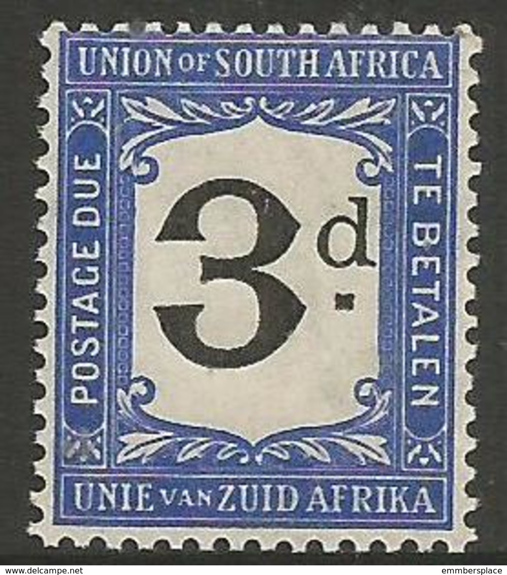 South Africa - 1915 Postage Due 3d MLH *  SG D4  Sc J4 - Postage Due