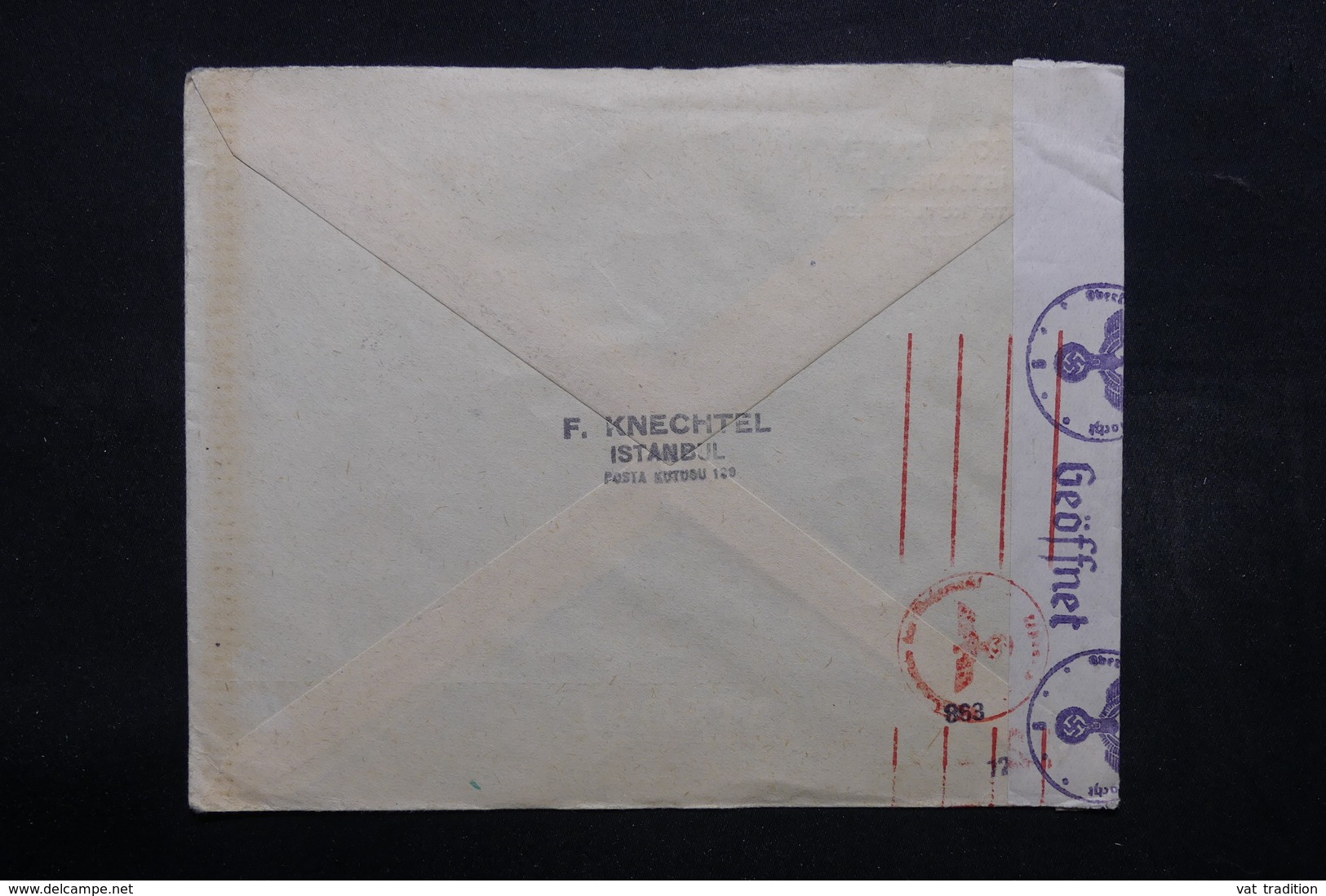 TURQUIE - Enveloppe Commerciale De Istanbul Pour L 'Allemagne En 1941  , Contrôle Postal - L 32430 - Cartas & Documentos