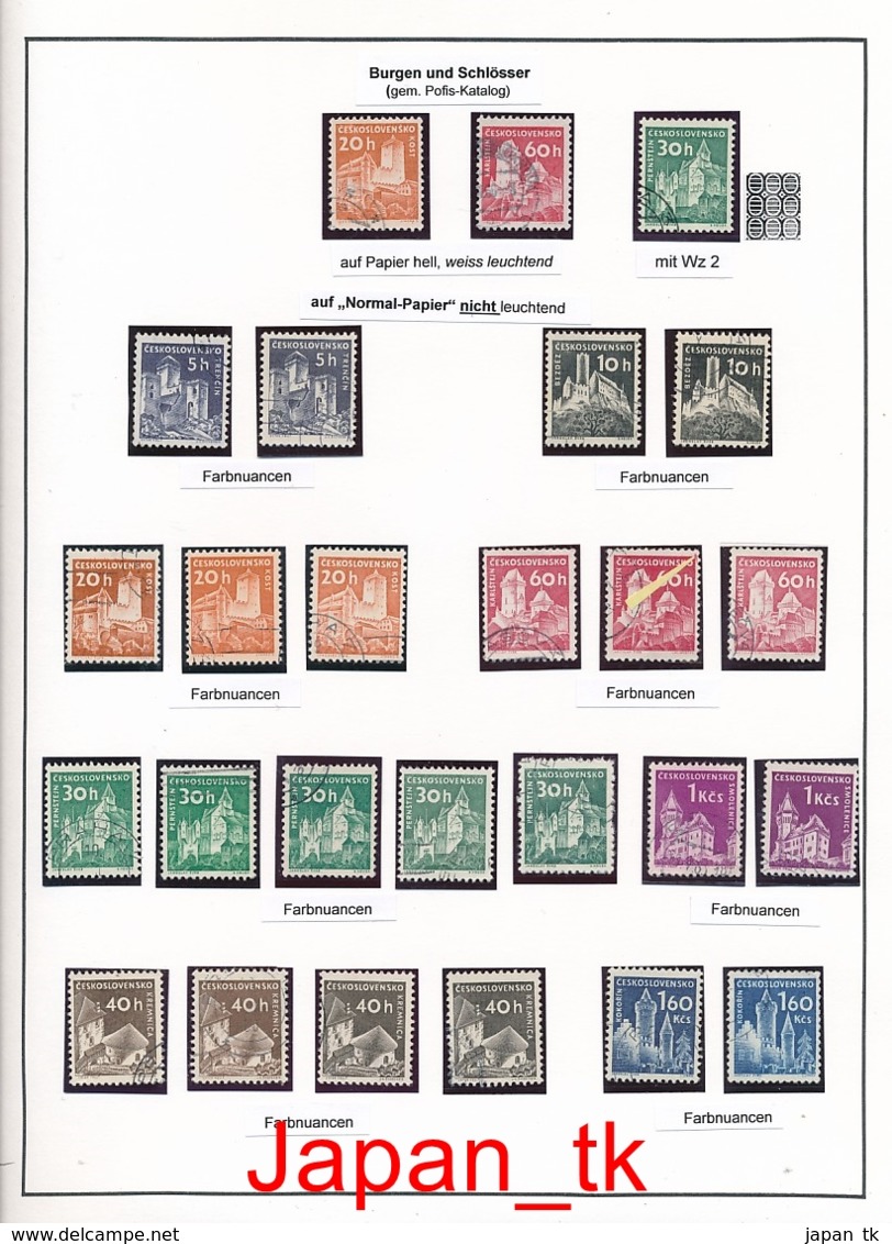 TSCHECHOSLOWAKEI Ausgaben Aus Jahrgang 1946 - 1948 - Siehe Scan - Used Stamps