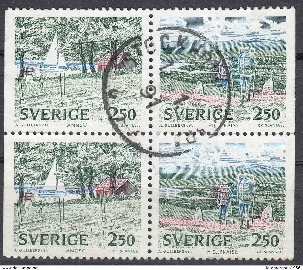 SVERIGE - SVEZIA - SWEDEN - 1990 - Due Valori Yvert 1566a Usati, Uniti Fra Loro, Come Da Immagine. - Usati