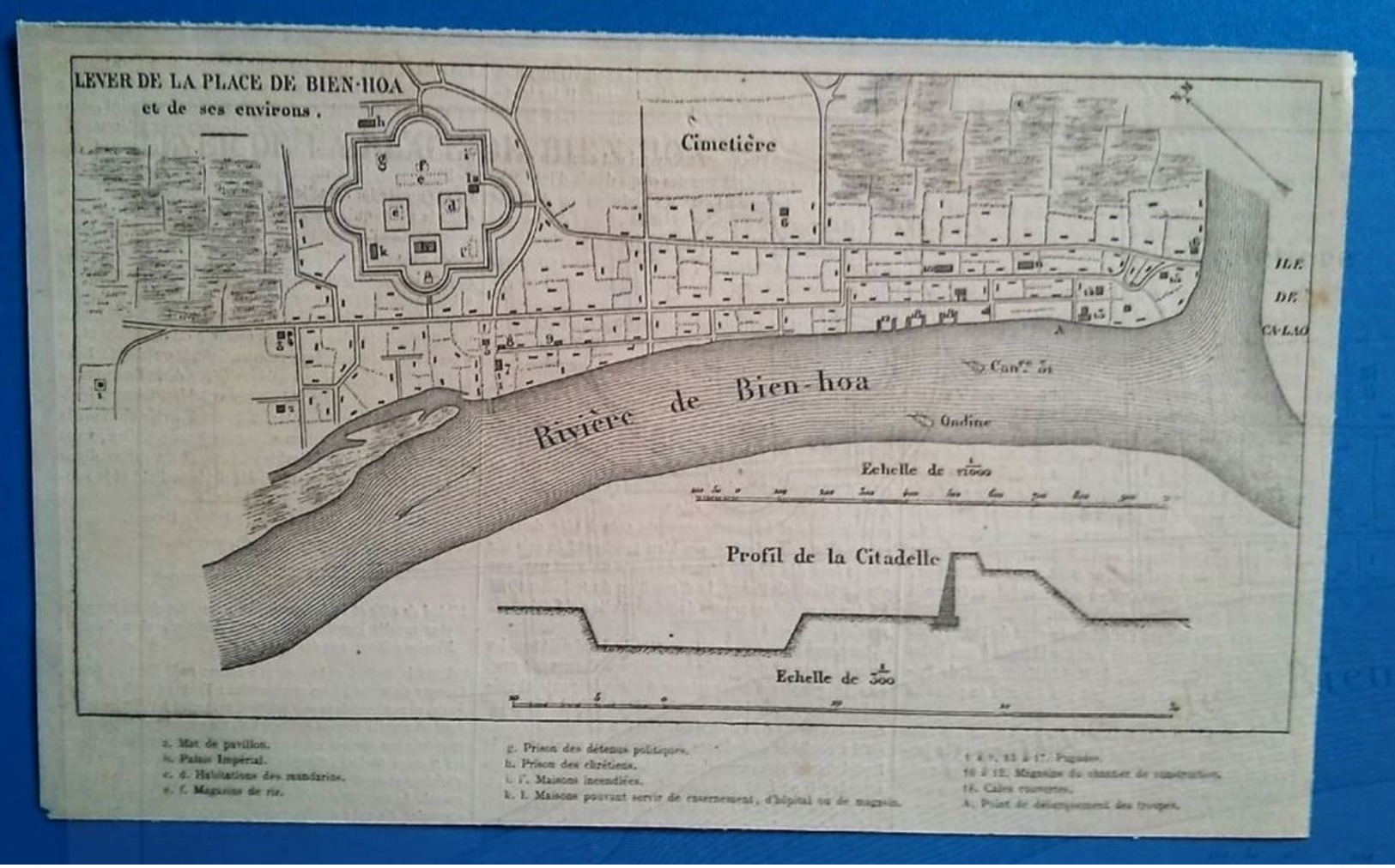 Carte, Lever De La Place De Bien-Hoa Et De Ses Environs - Other & Unclassified