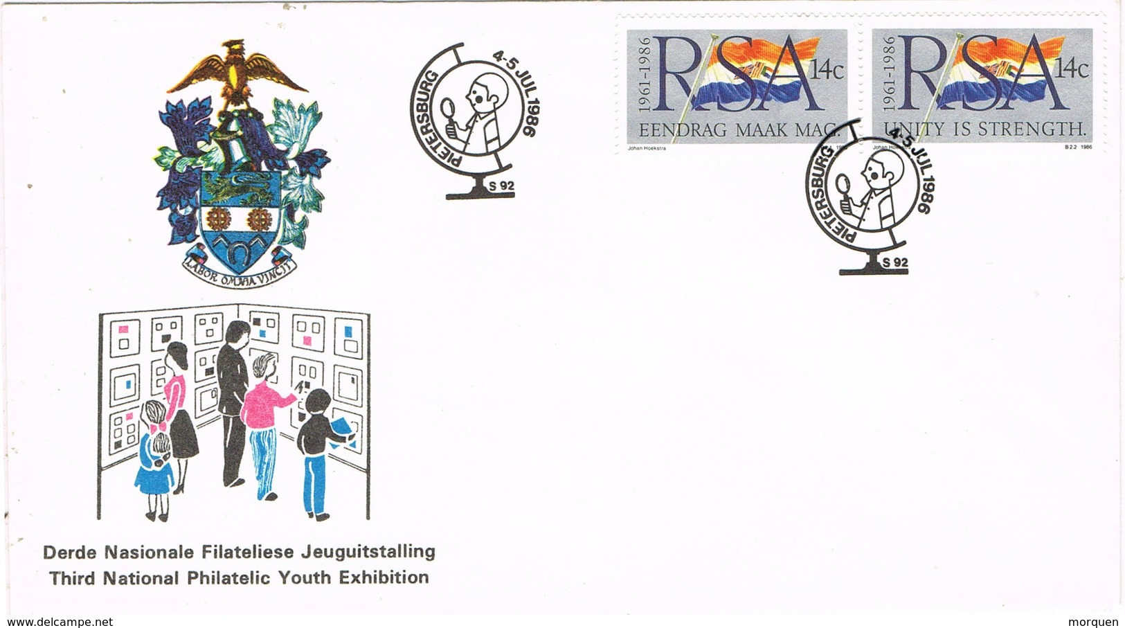 33130. Carta F.D.C. RSA PIETERSBURG (South Africa) 1986. Philatelic Exhibition - Cartas & Documentos