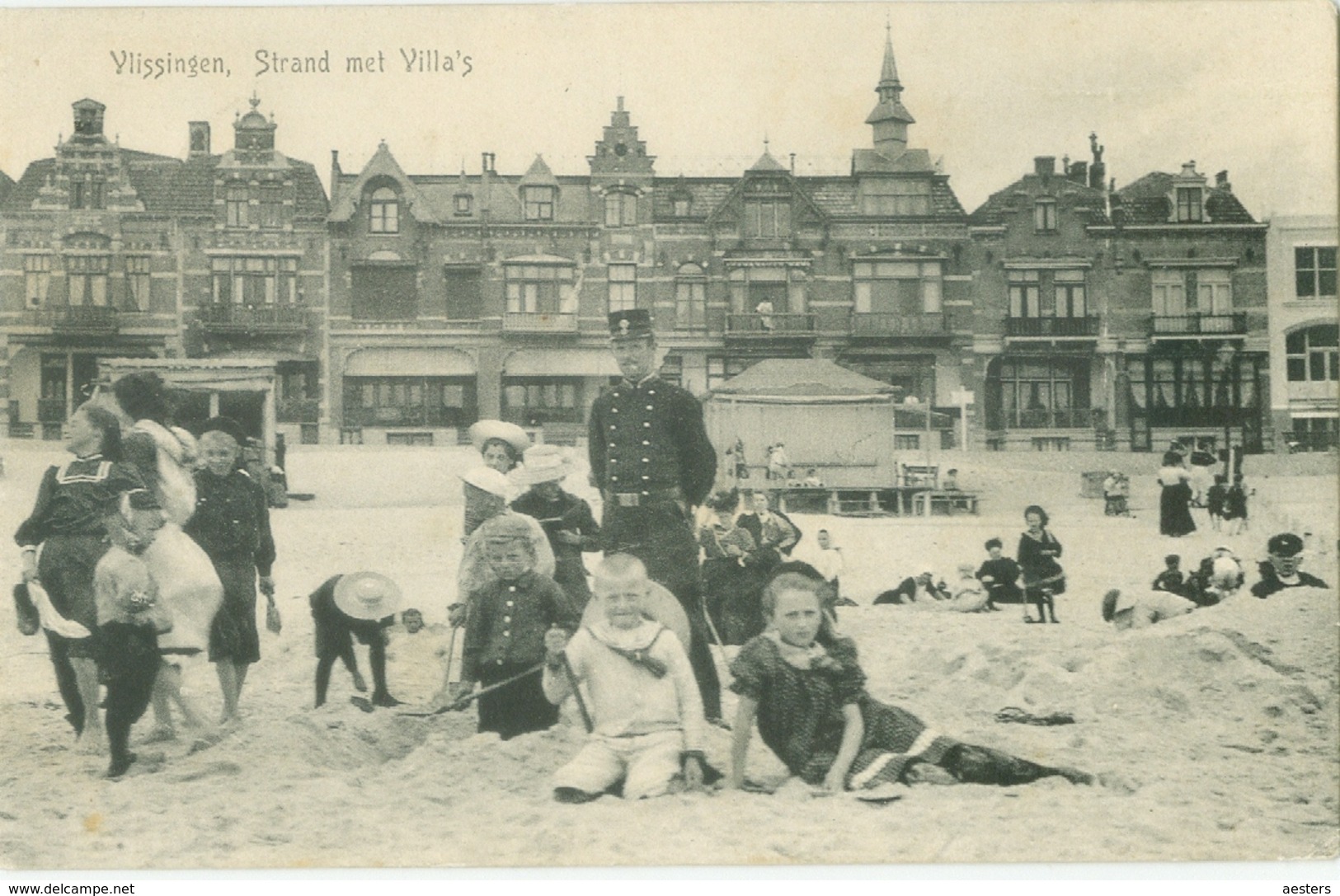 Vlissingen 1907; Strand Met Villa's - Gelopen. (Uitgever?) - Vlissingen